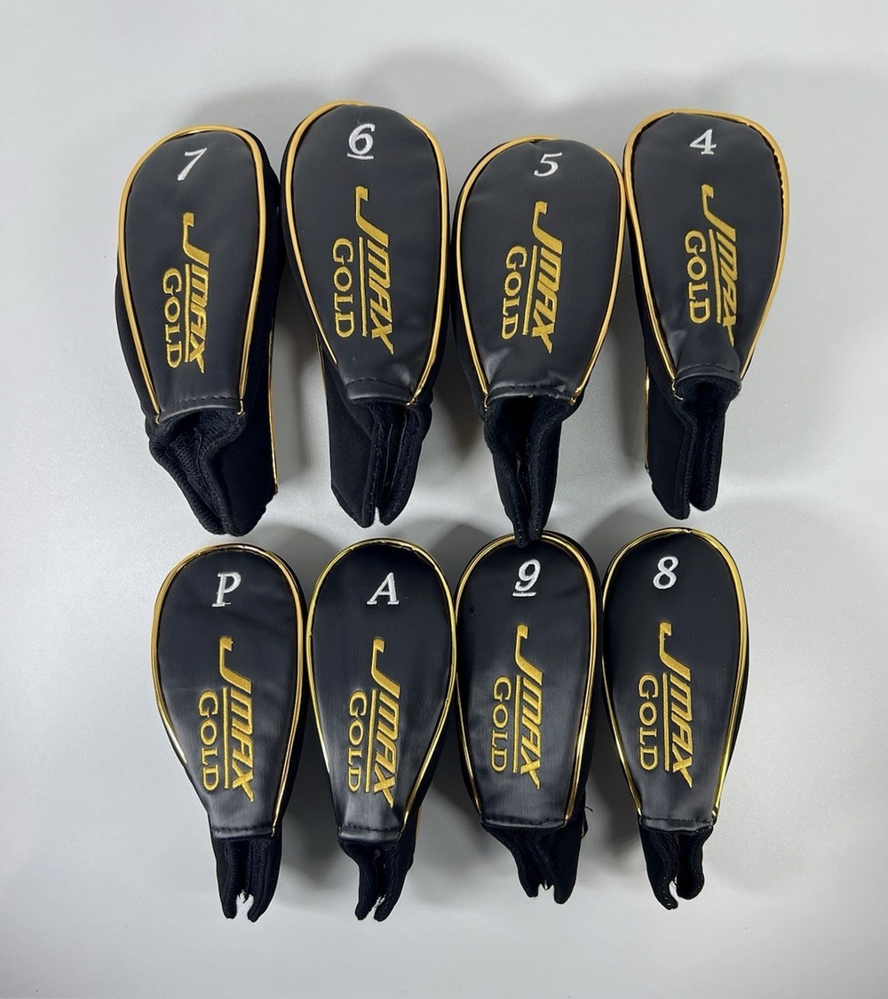 Tour Edge Bazooka Jmax Gold 4, 5, 6, 7, 8, 9, A, P hybrid headcovers Lot of 8